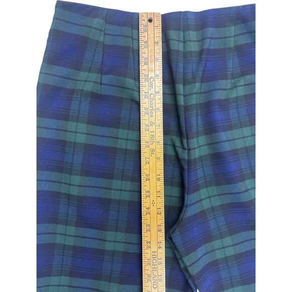 Chaps Ankle Pants Womens 12 Blackwatch Plaid Elastic Waist Side Zip Holiday - Picture 8 of 8